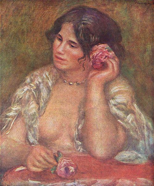 Pierre-Auguste Renoir Gabriele mit Rose China oil painting art